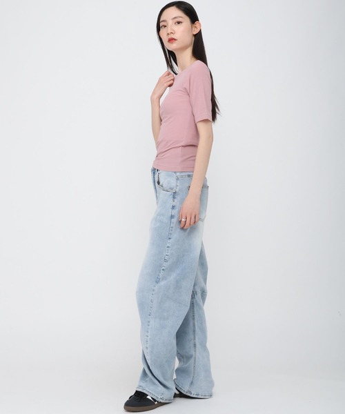 3.3 Field Trip (3.3フィールドトリップ)の「3.3 Field Trip/ベーシックオフショルTOP(Tシャツ/カットソー・レディース・ピンク/ネイビー/ブラック・FREE)」の22枚目の写真