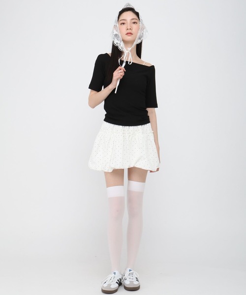 3.3 Field Trip (3.3フィールドトリップ)の「3.3 Field Trip/ベーシックオフショルTOP(Tシャツ/カットソー・レディース・ピンク/ネイビー/ブラック・FREE)」の14枚目の写真