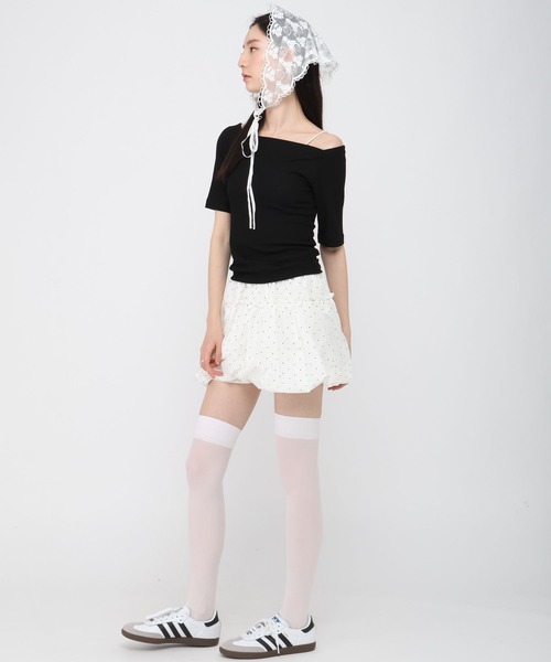 3.3 Field Trip (3.3フィールドトリップ)の「3.3 Field Trip/ベーシックオフショルTOP(Tシャツ/カットソー・レディース・ピンク/ネイビー/ブラック・FREE)」の16枚目の写真