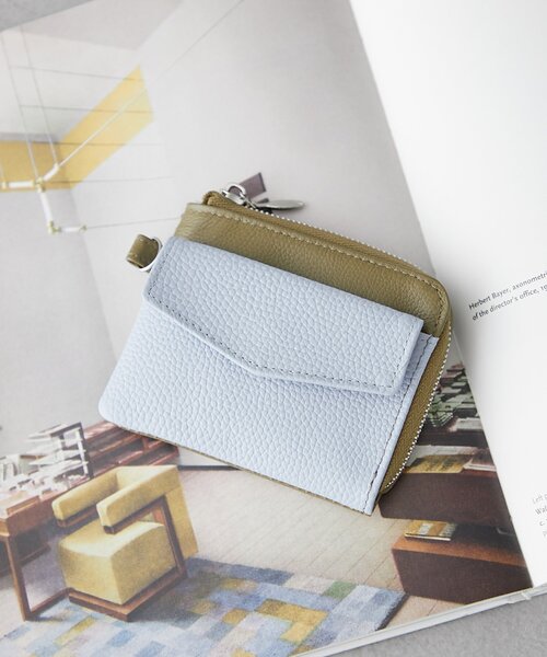 セール】【onoff// オノフ】本革ミニマルチウォレット（財布