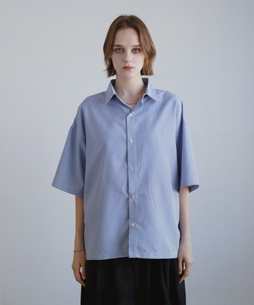 SINSS（シンス）の「Loose fit stripe shirt / ルーズフィット