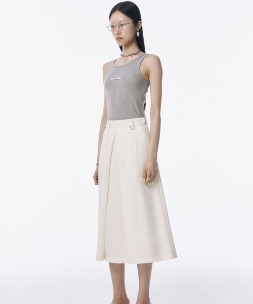 JOSE MOON(ジョゼムーン)の「TWILL WOOL MIDI SKIRT/ツイルウールミディスカート(スカート・レディース・アイボリー/チャコールグレー・38/36)」の15枚目の写真