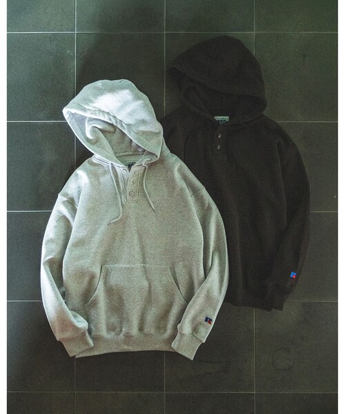 セール】【別注】RUSSELL ATHLETIC / ヘンリーネック パーカー