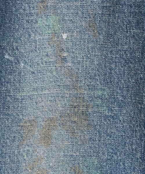 GOLD（ゴールド）の「東洋エンタープライズ GOLD / ゴールド：RECYCLED WASTE SUVIN COTTON YARN 14oz DENIM 5POCKET STRAIGHT PANTS VINTAGE WASHE：25A-GL42504H[MUS]（デニムパンツ・メンズ・ネイビー・M/S）」の6枚目の写真