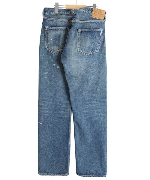 GOLD（ゴールド）の「東洋エンタープライズ GOLD / ゴールド：RECYCLED WASTE SUVIN COTTON YARN 14oz DENIM 5POCKET STRAIGHT PANTS VINTAGE WASHE：25A-GL42504H[MUS]（デニムパンツ・メンズ・ネイビー・M/S）」の2枚目の写真