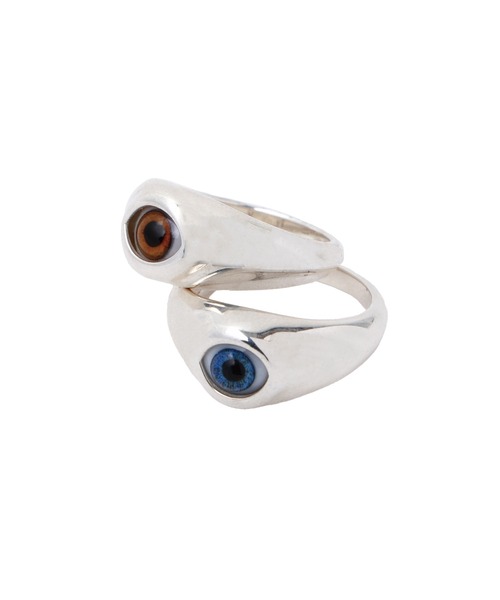 JOHN LAWRENCE SULLIVAN(ジョンローレンスサリバン)の「GLASS EYE RING(リング・メンズ・ブラウン/ブルー・11/17)」の3枚目の写真