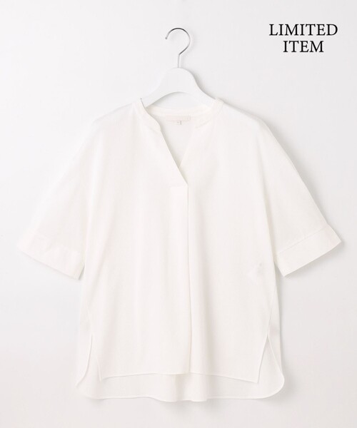 自由区(ジユウク)の「サッカージャージー カットソー(Tシャツ/カットソー・レディース・ライラック系/アイボリー系/ネイビー系/ベージュ系・32)」の13枚目の写真