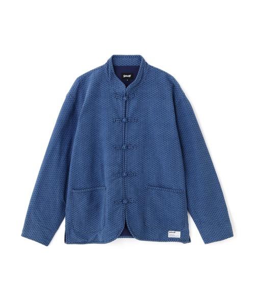 schott（ショット）の「Schott/ショット/SASHIKO CHINA JACKET/刺子 チャイナ ジャケット（ブルゾン・メンズ・インディゴブルー/ブルー・M/L/XL/2XL）」の14枚目の写真