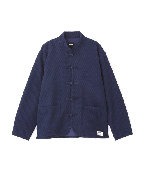 schott（ショット）の「Schott/ショット/SASHIKO CHINA JACKET/刺子 チャイナ ジャケット（ブルゾン・メンズ・インディゴブルー/ブルー・M/L/XL/2XL）」の12枚目の写真