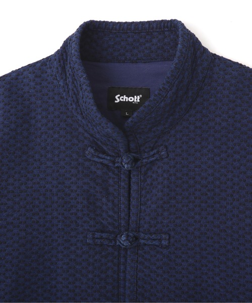 schott（ショット）の「Schott/ショット/SASHIKO CHINA JACKET/刺子 チャイナ ジャケット（ブルゾン・メンズ・インディゴブルー/ブルー・M/L/XL/2XL）」の17枚目の写真