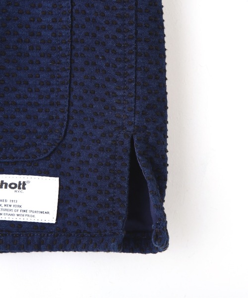 schott（ショット）の「Schott/ショット/SASHIKO CHINA JACKET/刺子 チャイナ ジャケット（ブルゾン・メンズ・インディゴブルー/ブルー・M/L/XL/2XL）」の20枚目の写真