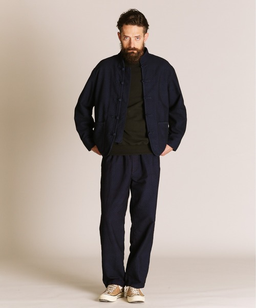 schott（ショット）の「Schott/ショット/SASHIKO CHINA JACKET/刺子 チャイナ ジャケット（ブルゾン・メンズ・インディゴブルー/ブルー・M/L/XL/2XL）」の11枚目の写真