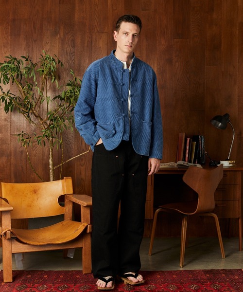 セール】Schott/ショット/SASHIKO CHINA JACKET/刺子 チャイナ