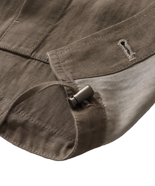 DRESSLAVE(ドレスレイブ)の「viscorse linen twill short jaclet(ヴィスコースリネンツイルショート丈ジャケット)(ブルゾン・レディース・ブラウン/ホワイト・38)」の16枚目の写真