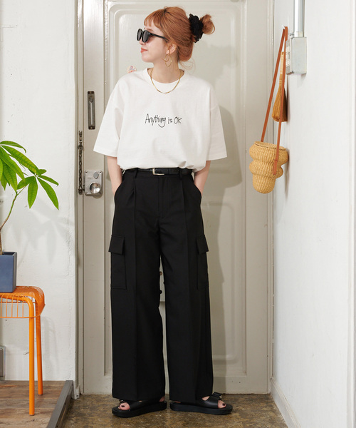 B.C STOCK(ベーセーストック)の「【ZOZO限定】ウォッシャブル / ロゴTシャツ(Tシャツ/カットソー・レディース・ブラウン/ピンク/ブラック・FREE)」の4枚目の写真