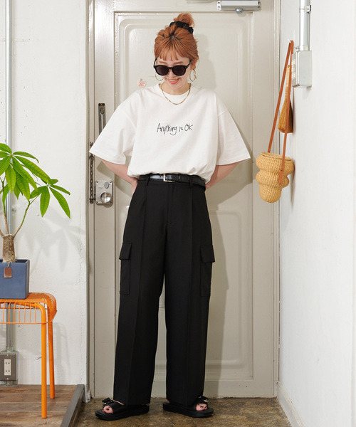 B.C STOCK(ベーセーストック)の「【ZOZO限定】ウォッシャブル / ロゴTシャツ(Tシャツ/カットソー・レディース・ブラウン/ピンク/ブラック・FREE)」の5枚目の写真