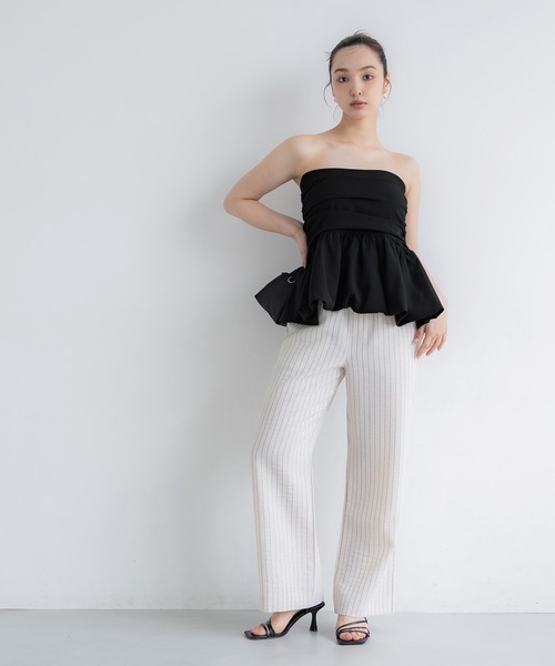 coca（coca）（コカ）の「【WEB限定セール】ベアビスチェ（チューブトップ・レディース・ホワイト/ブラック・S/L/M）」の9枚目の写真