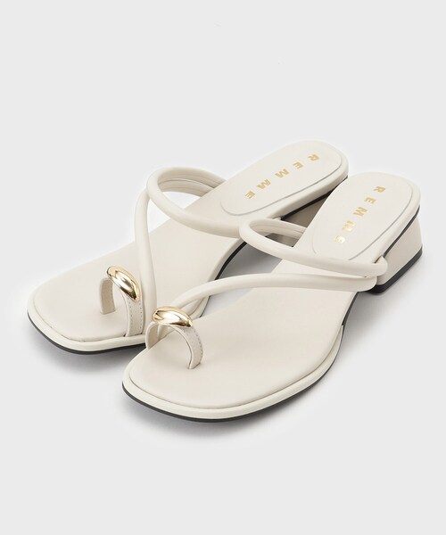 GALLEST（ギャレスト）の「【REMME】スクエアトゥサンダル（サンダル・レディース・オフホワイト/ブラック・40/35）」の3枚目の写真