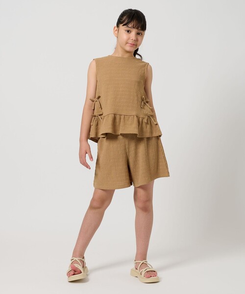 green label relaxing(グリーンレーベルリラクシング)の「ジャカード セットアップ / キッズ 140cm-160cm(シャツ/ブラウス・キッズ・ライトブルー/モカ・150cm/140cm/160cm)」の13枚目の写真