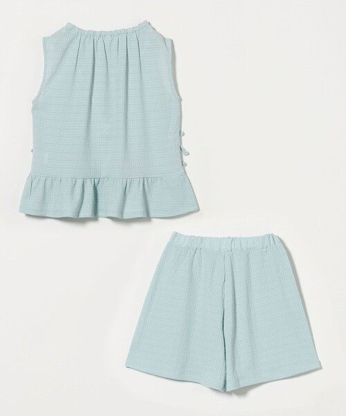 green label relaxing(グリーンレーベルリラクシング)の「ジャカード セットアップ / キッズ 140cm-160cm(シャツ/ブラウス・キッズ・ライトブルー/モカ・150cm/140cm/160cm)」の5枚目の写真