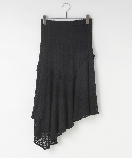 LOWRYS FARM(ローリーズファーム)の「レースイレヘムスカート 572900(スカート・レディース・アイボリー/ブラック・FREE)」の2枚目の写真