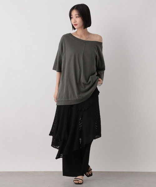 LOWRYS FARM(ローリーズファーム)の「レースイレヘムスカート 572900(スカート・レディース・アイボリー/ブラック・FREE)」の8枚目の写真