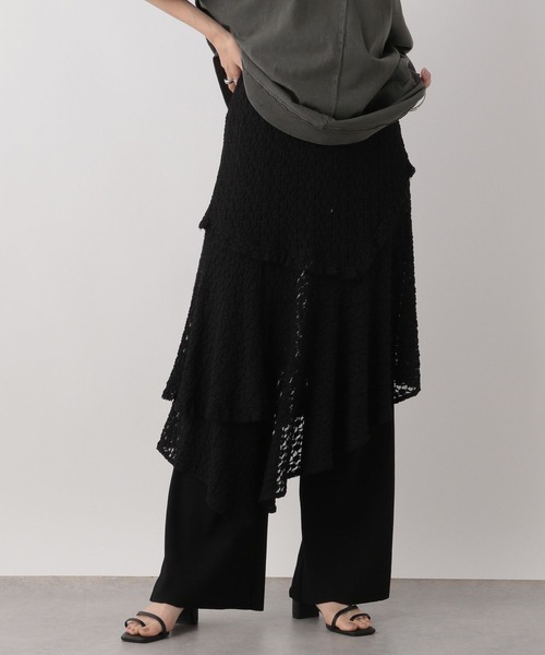 LOWRYS FARM(ローリーズファーム)の「レースイレヘムスカート 572900(スカート・レディース・アイボリー/ブラック・FREE)」の10枚目の写真
