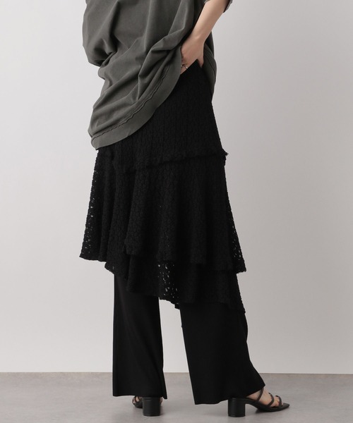 LOWRYS FARM(ローリーズファーム)の「レースイレヘムスカート 572900(スカート・レディース・アイボリー/ブラック・FREE)」の11枚目の写真