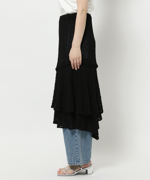 LOWRYS FARM(ローリーズファーム)の「レースイレヘムスカート 572900(スカート・レディース・アイボリー/ブラック・FREE)」の13枚目の写真