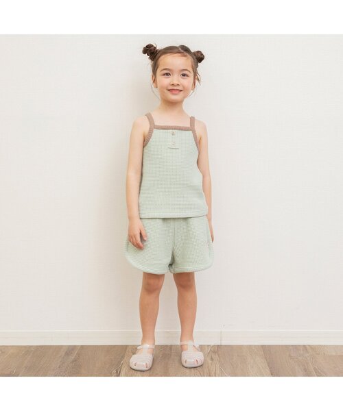 BREEZE（ブリーズ）の「【セットアップ可/ジュニア対応】ワッフルショートパンツ（その他パンツ・キッズ・グレー/サーモンピンク/ミント・80/90/100/110/120/130/140）」の9枚目の写真