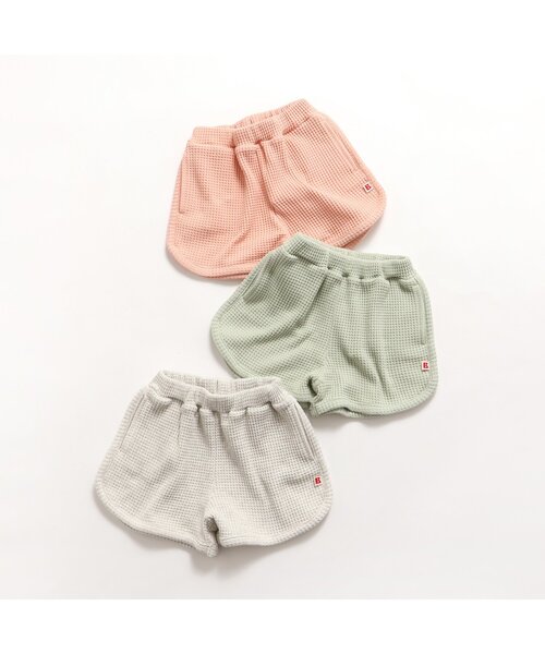 BREEZE（ブリーズ）の「【セットアップ可/ジュニア対応】ワッフルショートパンツ（その他パンツ・キッズ・グレー/サーモンピンク/ミント・80/90/100/110/120/130/140）」の11枚目の写真