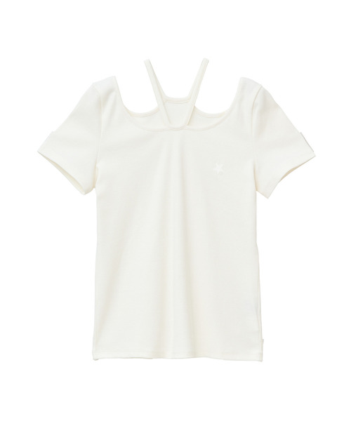 CONVERSE TOKYO(コンバーストウキョウ)の「HALTER NECK RIB TOP(Tシャツ/カットソー・レディース・ブラック/ブルー/グレー/ホワイト・FREE)」の9枚目の写真