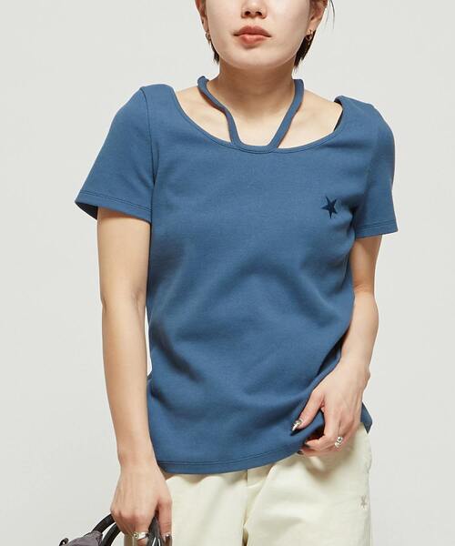 CONVERSE TOKYO(コンバーストウキョウ)の「HALTER NECK RIB TOP(Tシャツ/カットソー・レディース・ブラック/ブルー/グレー/ホワイト・FREE)」の21枚目の写真
