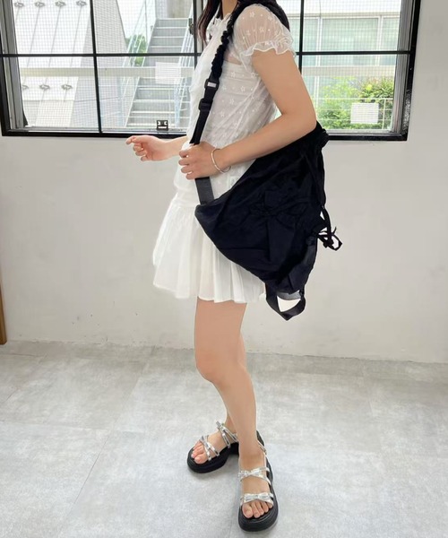 mebole（メボレ）の「リボンフレアミニスカート（スカート・レディース・ホワイト/ブラック・FREE）」の20枚目の写真