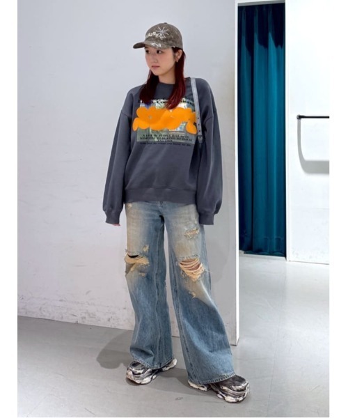パンツ SLY DAMAGE J/W FLARE PT-C DAMAGE J/W FLARE PT-C ダメージ ジャストウエスト フレア