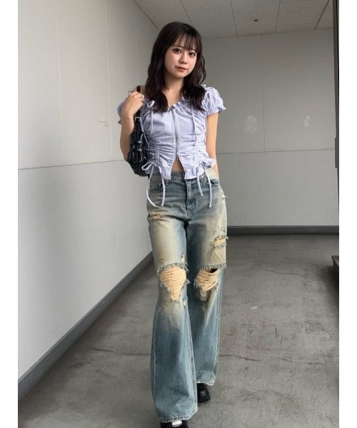 セール】【再入荷】DAMAGE J/W FLARE PT-C ダメージ ジャストウエスト