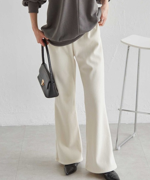 RANAN(ラナン)の「【S-LL展開】裏起毛ニットコールフレアパンツ(その他パンツ・レディース・グレイッシュベージュ/ブラック/アイボリー/グレー/ベージュ・S/M/L/LL)」の17枚目の写真