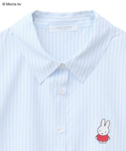 セール】miffy/刺しゅうプリントストライプシャツ（Tシャツ