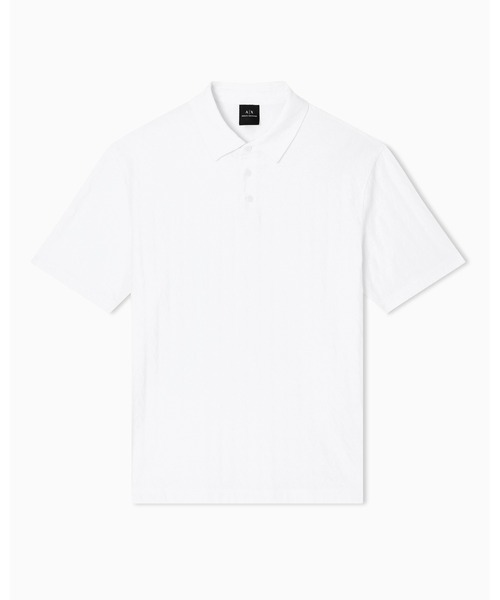 ARMANI EXCHANGE(アルマーニエクスチェンジ)の「【A|X アルマーニ エクスチェンジ】オールオーバージャカードロゴ 半袖ポロシャツ/REGULAR(ポロシャツ・メンズ・ブラック/ホワイト・LARGE/X-LARGE/X-SMALL/SMALL/MEDIUM)」の5枚目の写真