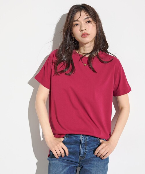 ANY(エニィ)の「エニィファンクションドルマンスリーブTシャツ(Tシャツ/カットソー・レディース・ブラック系/オールドローズ系/ダークブラウン系/ネイビー系/グレー系/ホワイト系・4)」の18枚目の写真