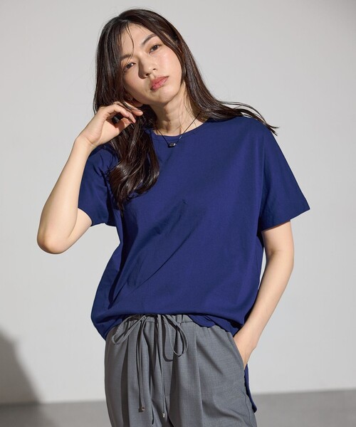 ANY(エニィ)の「エニィファンクションドルマンスリーブTシャツ(Tシャツ/カットソー・レディース・ブラック系/オールドローズ系/ダークブラウン系/ネイビー系/グレー系/ホワイト系・4)」の21枚目の写真