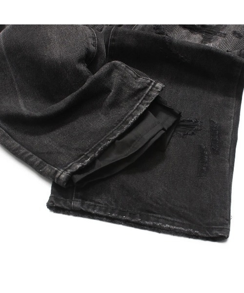 mnml（ミニマル）の「【mnml】ULTRA BAGGY DISTRESSED DENIM [I]（デニムパンツ・メンズ・ブルー/ブラック・30/28/34/32/36/29/38）」の4枚目の写真