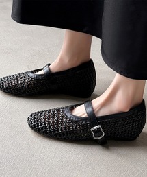 DECADE CLASSIC（ディケイド クラシック）の「DECADE CLASSIC メッシュ編みバレエメリージェーンシューズ(SS)（パンプス）」