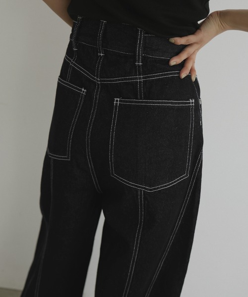 hellam（へラム）の「パネルデザインデニムパンツ（デニムパンツ・レディース・ブラック/ブルー/インディゴブルー・MEDIUM/SMALL）」の19枚目の写真