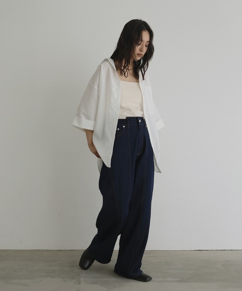 hellam（へラム）の「パネルデザインデニムパンツ（デニムパンツ・レディース・ブラック/ブルー/インディゴブルー・MEDIUM/SMALL）」の22枚目の写真