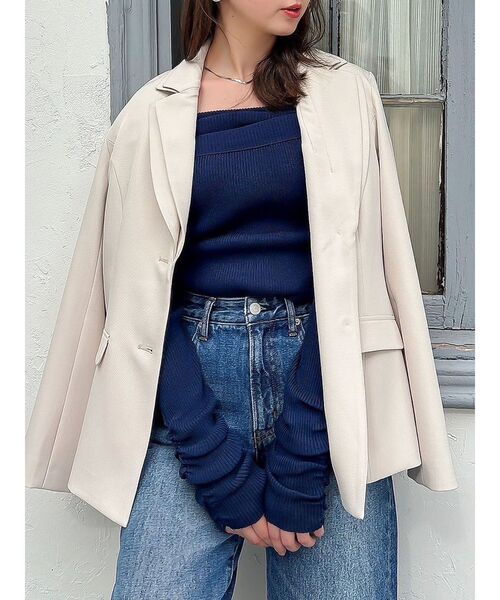 ダブルカラーテーラージャケット（テーラードジャケット）｜dazzlin