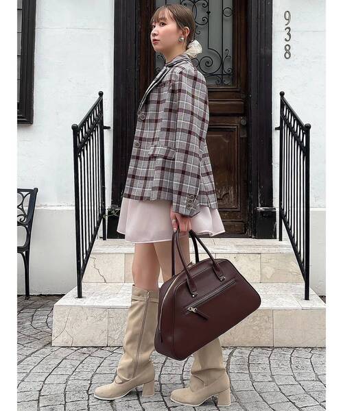 dazzlin（ダズリン）の「ダブルカラーテーラージャケット（テーラードジャケット・レディース・ブラウン/アイボリー/チャコールグレー/その他1・FREE）」の8枚目の写真