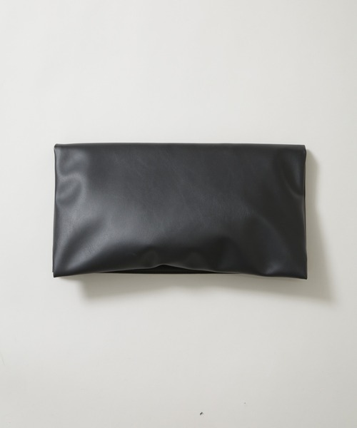 NANO universe(ナノユニバース)の「WEB限定/シンセティックレザー2WAYクラッチバッグ(クラッチバッグ・メンズ・ブラック/ブラウン・FREE)」の3枚目の写真