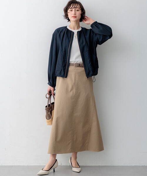 ストレッチギャバ チノ スカート（スカート）｜23区 L（ニジュウサンク