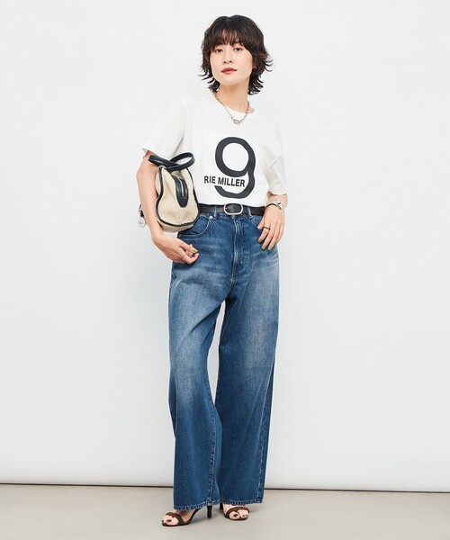 Rie Miller（リエミラー）の「【RM denim】ソフトルーズストレートデニム（デニムパンツ・レディース・インディゴブルー/ブルー系その他7・L/M/S/XS）」の3枚目の写真